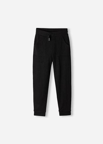 Kids' Calzedonia Cashmere Blend Stretch Leggings Black | IE3119HK