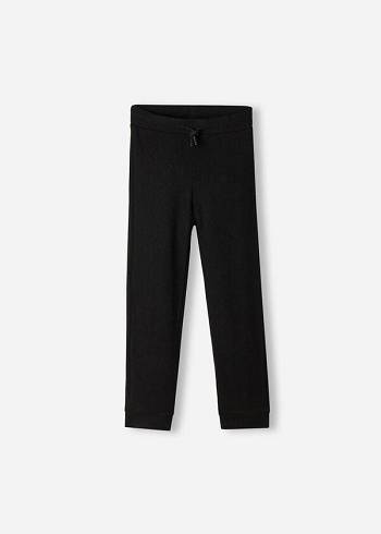 Kids' Calzedonia Cashmere Blend Stretch Sport Leggings Black | IE3120HK