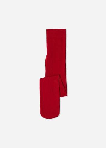 Kids' Calzedonia Eco Cotton Tight Red | IE2959IS