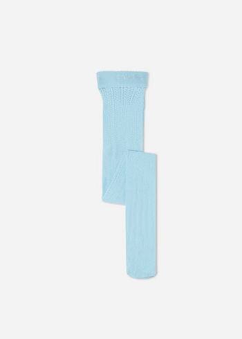 Kids' Calzedonia Fishnet Tight Blue | IE2973ZG