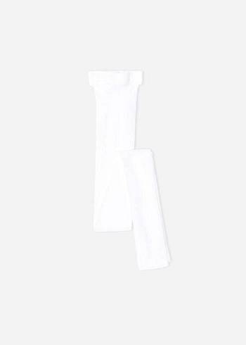 Kids' Calzedonia Micronet Tight White | IE2988YU