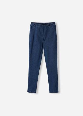 Kids' Calzedonia Thermal Denim Leggings Blue | IE3147UT