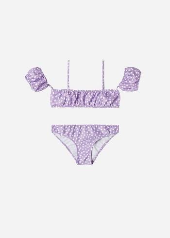 Kids' Calzedonia Two Piece Cipro Swimsuits Purple | IE3056OR