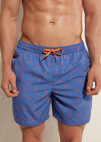 Men's Calzedonia Formentera Swim Trunks Blue | IE2917YU