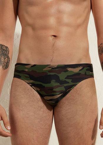 Men's Calzedonia Rio Swim Trunks Green | IE2948LH