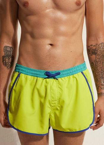 Men's Calzedonia Venice Beach Eco Swim Trunks Mint | IE2915IS