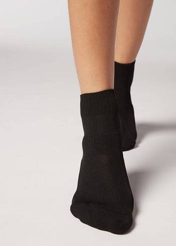 Women's Calzedonia Active Sport Short Socks Black | IE2327NB