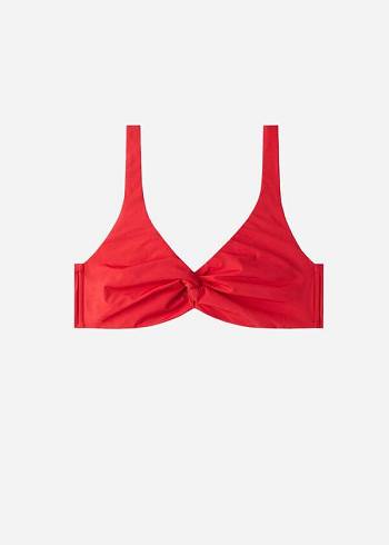 Women's Calzedonia Balconette Indonesia Eco cobey Bikini Tops Red | IE1676GL