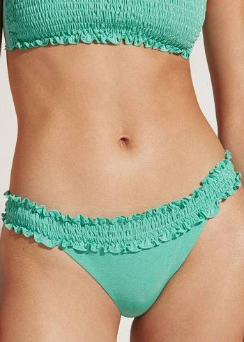 Women's Calzedonia Brazilian Formentera Bikini Bottoms Green | IE1307PQ