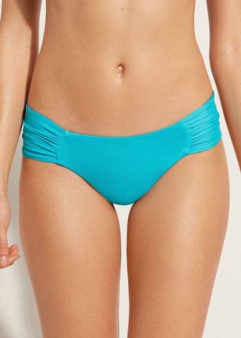 Women's Calzedonia Brazilian Indonesia Eco Bikini Bottoms Turquoise Green | IE1314JJ