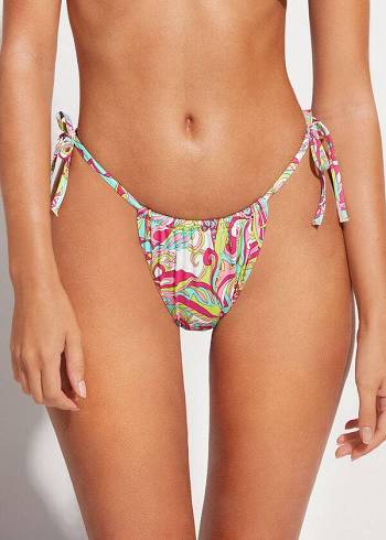 Women's Calzedonia Brazilian String Londra Bikini Bottoms Multicolor | IE1338GL