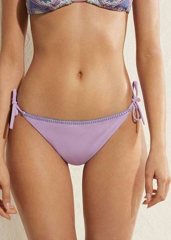 Women's Calzedonia Brazilian String Tel Aviv Bikini Bottoms Purple | IE1341KI