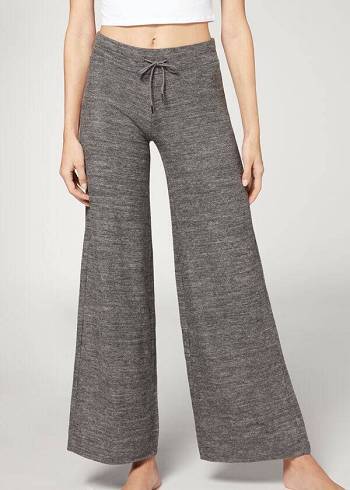 Women's Calzedonia Cashmere Palazzo Leggings Grey | IE2624GL