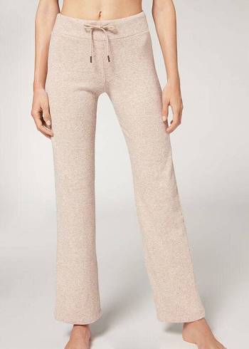 Women's Calzedonia Cashmere Straight Pants Beige | IE2719OR