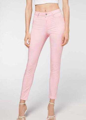 Women's Calzedonia Eco Light Push Up Denim Jeans Pink | IE2579UT