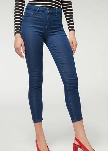 Women's Calzedonia Eco Light Push Up Denim Jeans Navy | IE2582RW