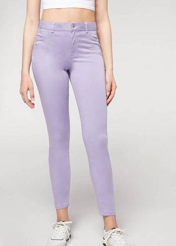 Women's Calzedonia Eco Light Push Up Denim Jeans Purple | IE2584WY