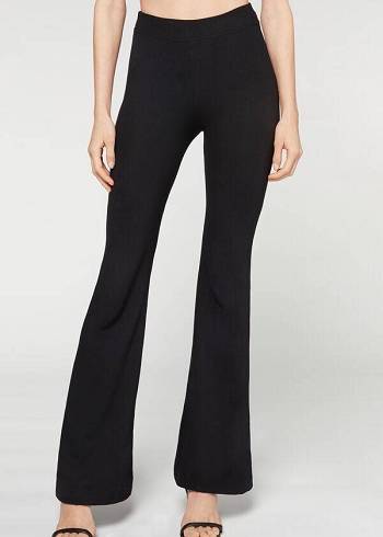 Women's Calzedonia Flared Leggings Black | IE2653RW