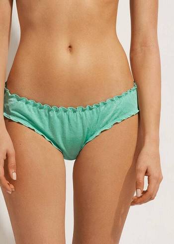 Women's Calzedonia Formentera Bikini Bottoms Green | IE1381YU