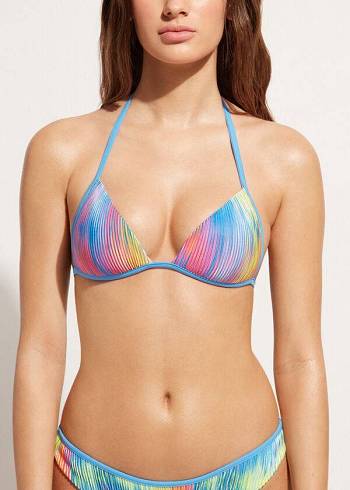 Women's Calzedonia Graduated Padded Triangle Maiorca Bikini Tops Multicolor | IE1742EX