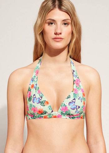 Women's Calzedonia Graduated Padded Triangle Malibu Bikini Tops Multicolor | IE1743RW