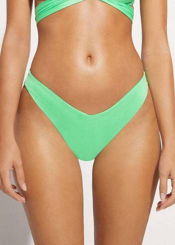 Women's Calzedonia High Cut Indonesia Eco Bikini Bottoms Mint | IE1396XF