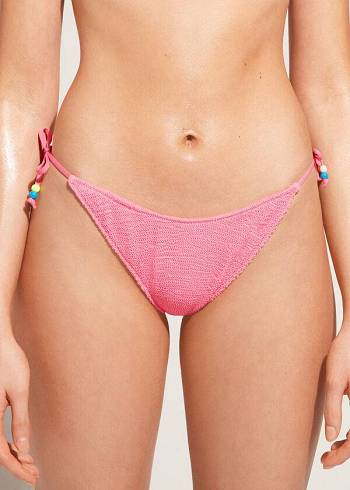 Women's Calzedonia High V-Cut Brazilian San Diego Bikini Bottoms Pink | IE1414DN