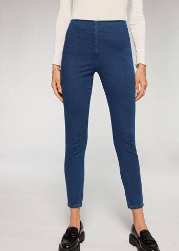 Women's Calzedonia High Waist Skinny Denim Leggings Blue | IE2658NB