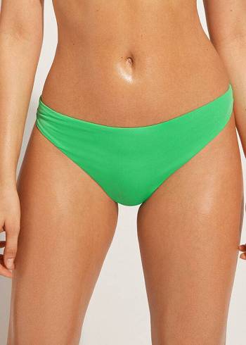 Women's Calzedonia Indonesia Eco Low rise Bikini Bottoms Green | IE1474XF