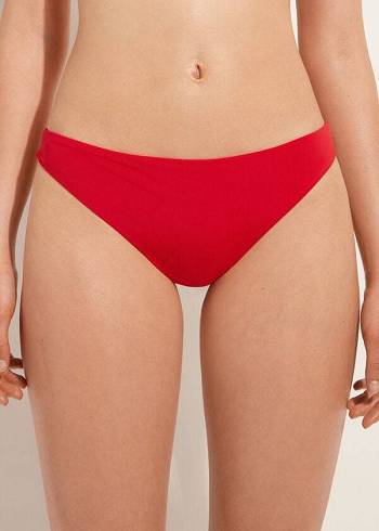 Women's Calzedonia Indonesia Eco Low rise Bikini Bottoms Red | IE1477BC