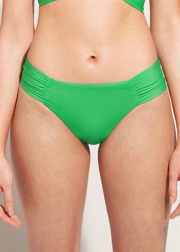 Women's Calzedonia Indonesia Eco rosa Bikini Bottoms Green | IE1481WY