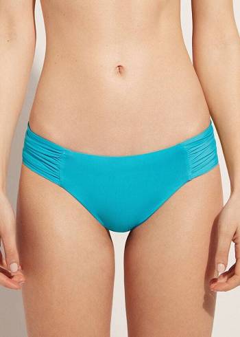 Women's Calzedonia Indonesia Eco rosa Bikini Bottoms Turquoise | IE1484TV