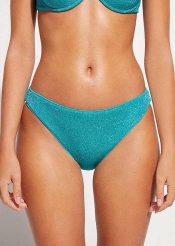 Women's Calzedonia Las Vegas Bikini Bottoms Blue | IE1494GL