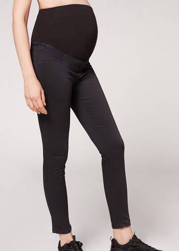 Women's Calzedonia Maternity Jean Jeans Black | IE2604IS