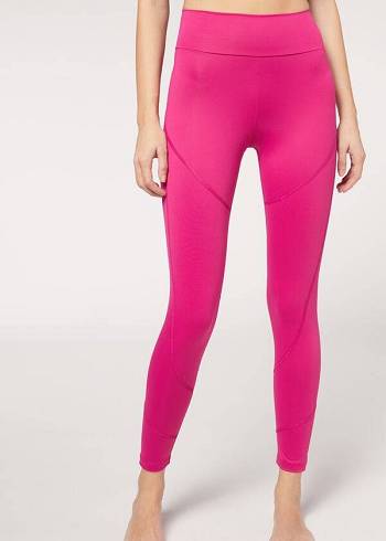 Women's Calzedonia Performance Athletic Leggings Pink | IE2671SO