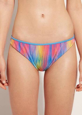 Women's Calzedonia Pleated Maiorca Bikini Bottoms Multicolor | IE1510TV