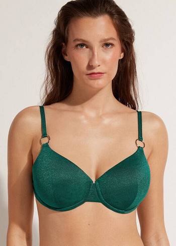 Women's Calzedonia Push Up Hollywood Bikini Tops Green | IE1944VD