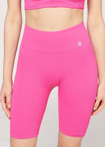 Women's Calzedonia Seamless Athletic Bike Leggings Pink | IE2679RW