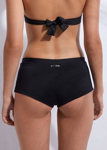 Women's Calzedonia Shorts Indonesia Bikini Bottoms Black | IE1552XF