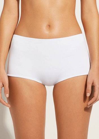 Women's Calzedonia Shorts Indonesia Eco Bikini Bottoms White | IE1555BC