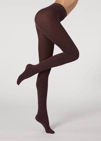 Women's Calzedonia Soft Modal and Cashmere Blend Opaque Tights Red | IE1063MA