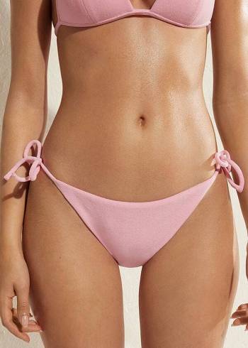 Women's Calzedonia String Beverly Hills Eco Bikini Bottoms Pink | IE1582NB