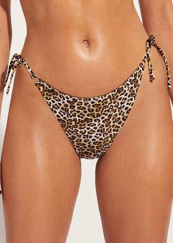 Women's Calzedonia String Malindi Bikini Bottoms Brown | IE1603ZG