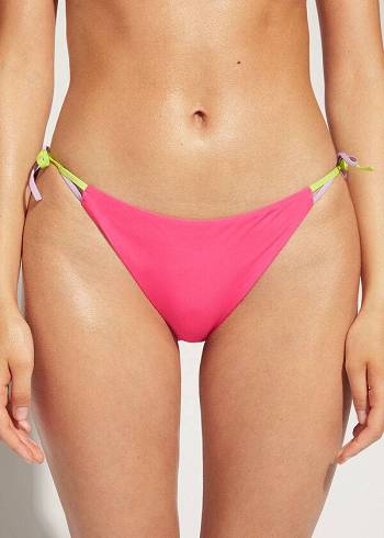 Women's Calzedonia String Tokyo Bikini Bottoms Pink | IE1622DN