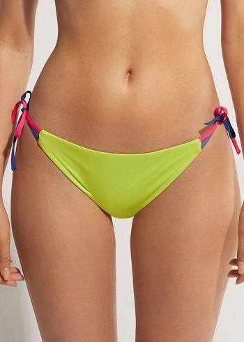 Women's Calzedonia String Tokyo Bikini Bottoms Green | IE1623FM