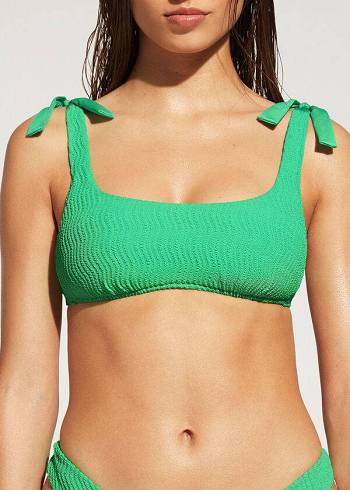 Women's Calzedonia Tank Mykonos Bikini Tops Turquoise Green | IE1984AP