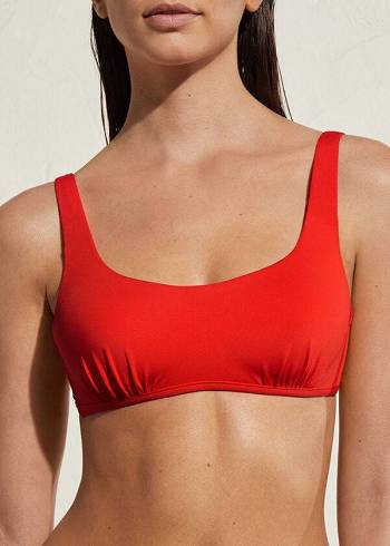 Women's Calzedonia Tank Style Indonesia Eco Bikini Tops Red | IE1988GL