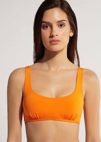 Women's Calzedonia Tank Style Indonesia Eco Bikini Tops Orange | IE1990JJ