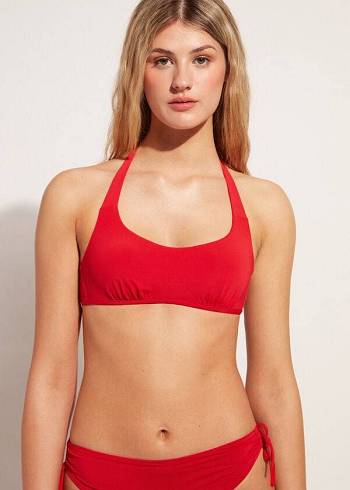 Women's Calzedonia Tank-Style Indonesia Bikini Tops Red | IE2010AP