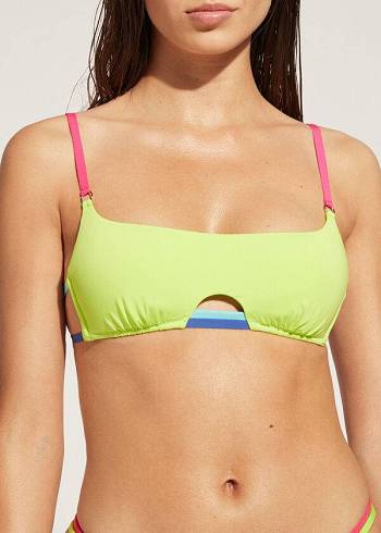 Women's Calzedonia Tank Tokyo Eco Bikini Tops Green | IE2001WY